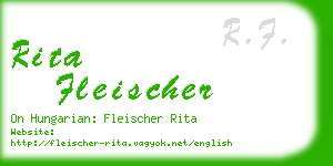 rita fleischer business card